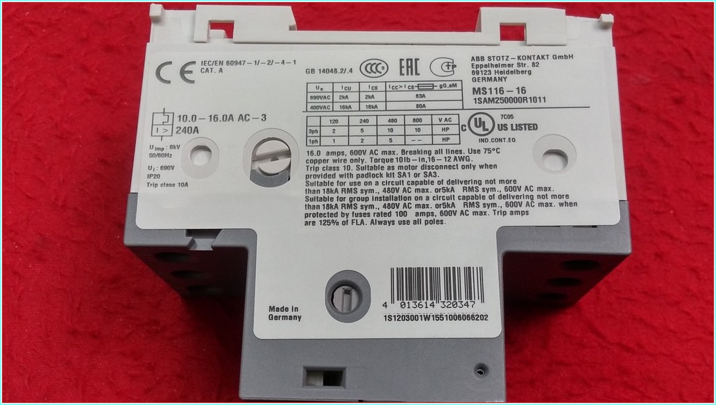 ABB MS116-16 MS116 1SAM250000R1011
