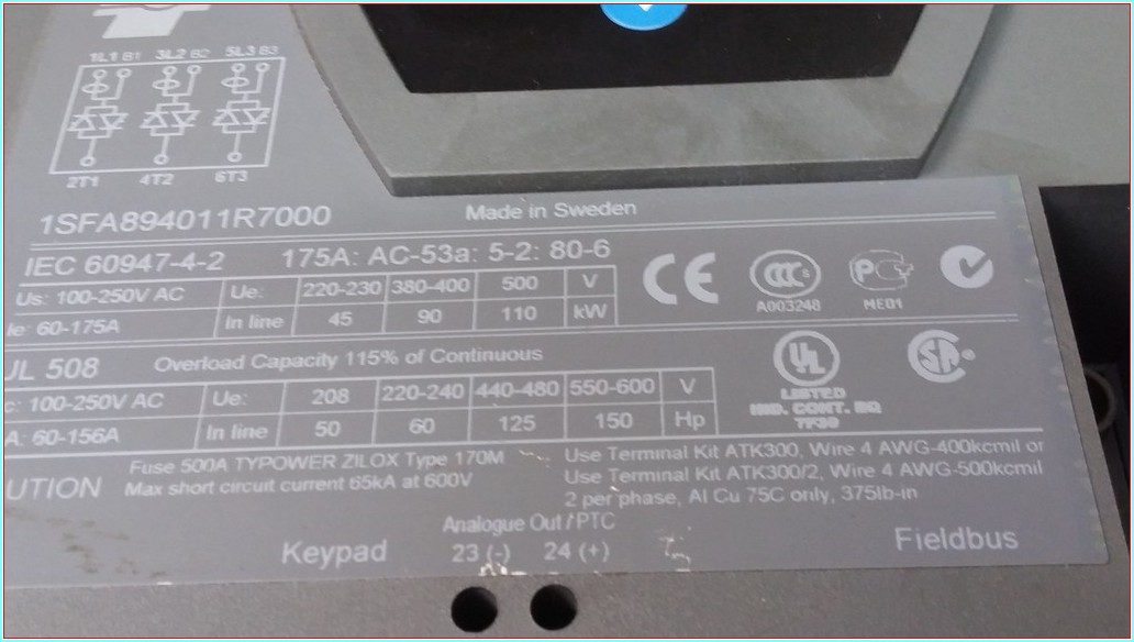 ABB PST175-600-70 1SFA894011R7000 PST175