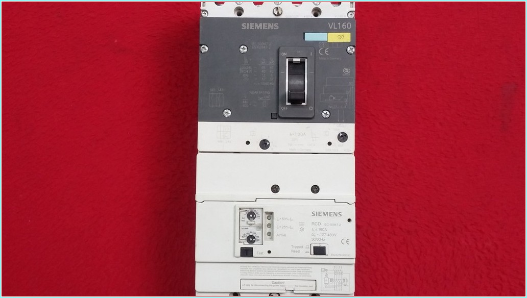 SIEMENS 3VL9216-5GC40 RCD MODÜLÜ 160A 4 KUTUPLU TMŞ (VL160 TMŞ YE TAKILAN)