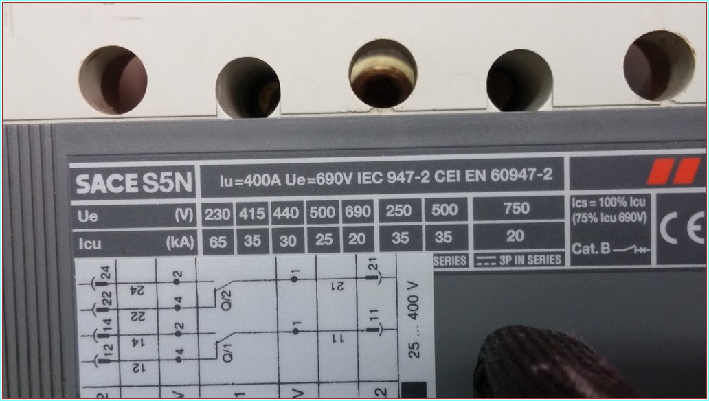 ABB SACE S5N 400A AA00451896 AA00431219  MOTORLU TMŞ