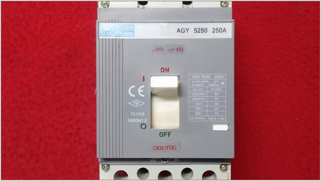 ESEM AGY 5250 250A TMŞ 250 AMPER DEVRE KESİCİ ŞALTER