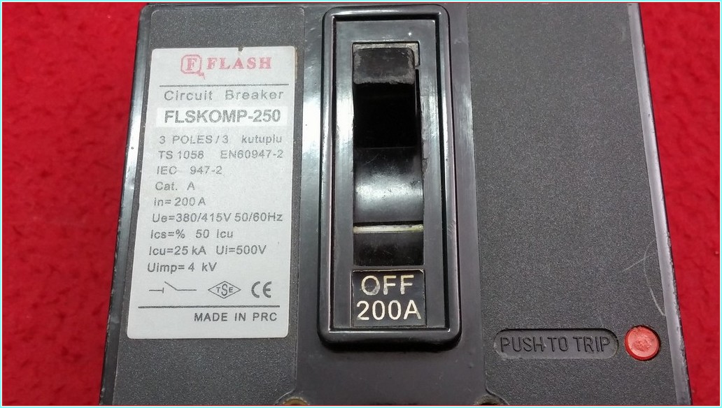 FLASH FLSKOMP-250 200A TMŞ 200 AMPER DEVRE KESİCİ ŞALTER