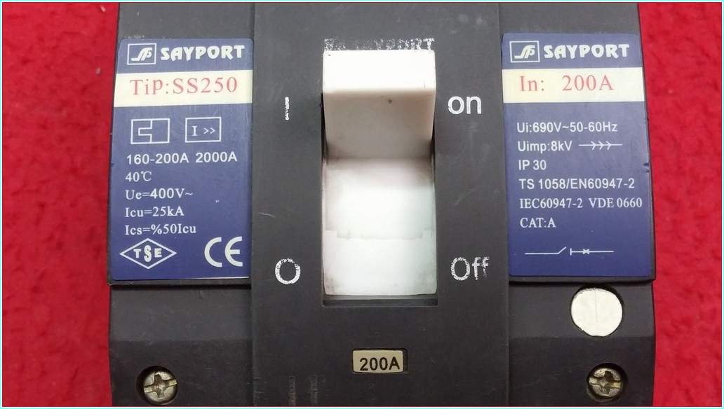 SAYPORT SS250 200A TMŞ 200 AMPER DEVRE KESİCİ ŞALTER
