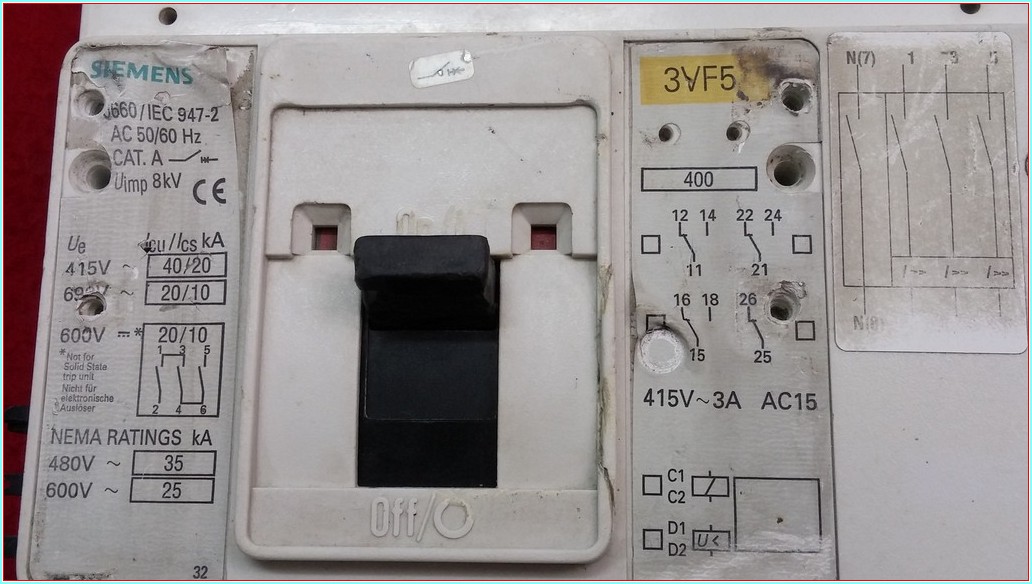 SIEMENS 3VF5 400A 4 KUTUPLU TMŞ 400 AMPER DEVRE KESİCİ ŞALTER