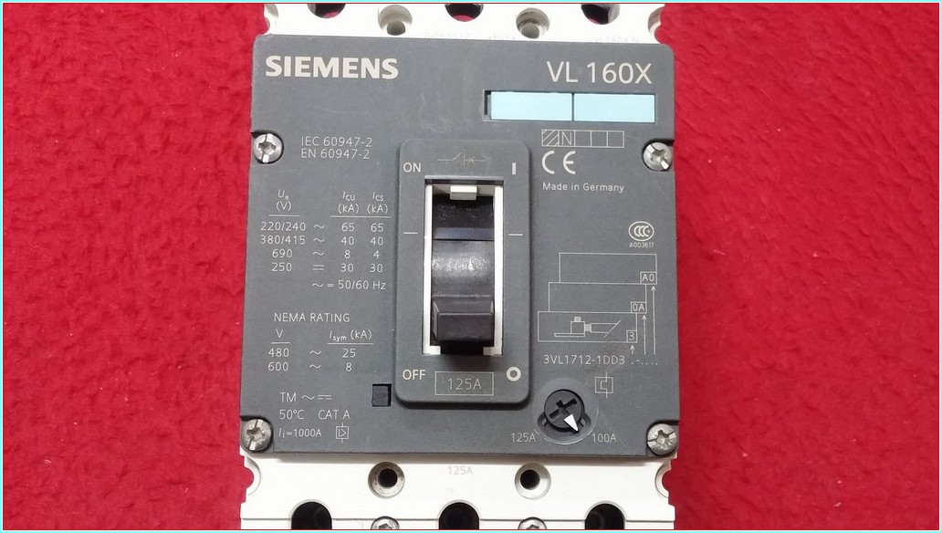 SIEMENS 3VL1712-1DD33-0AA0 VL 160X 125A 