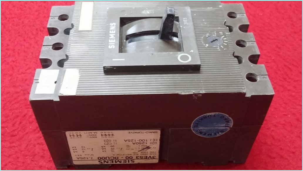 SIEMENS 3VE53 00-0UC00 3VE5 125A TMŞ 125 AMPER