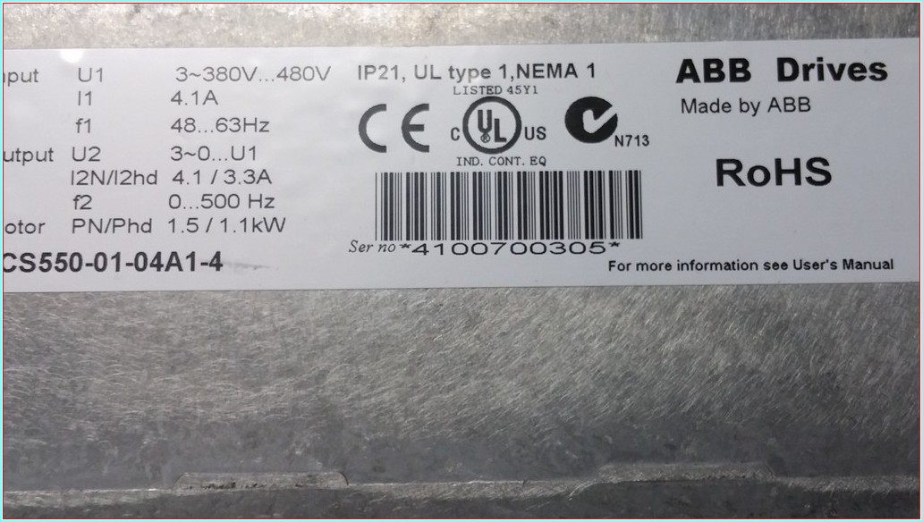 ACS550-01-04A1-4 ABB