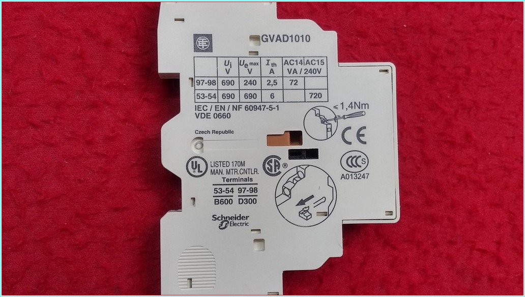 SCHNEİDER GVAD1010 6A MOTOR KORUMA YARDIMCI KONTAĞI