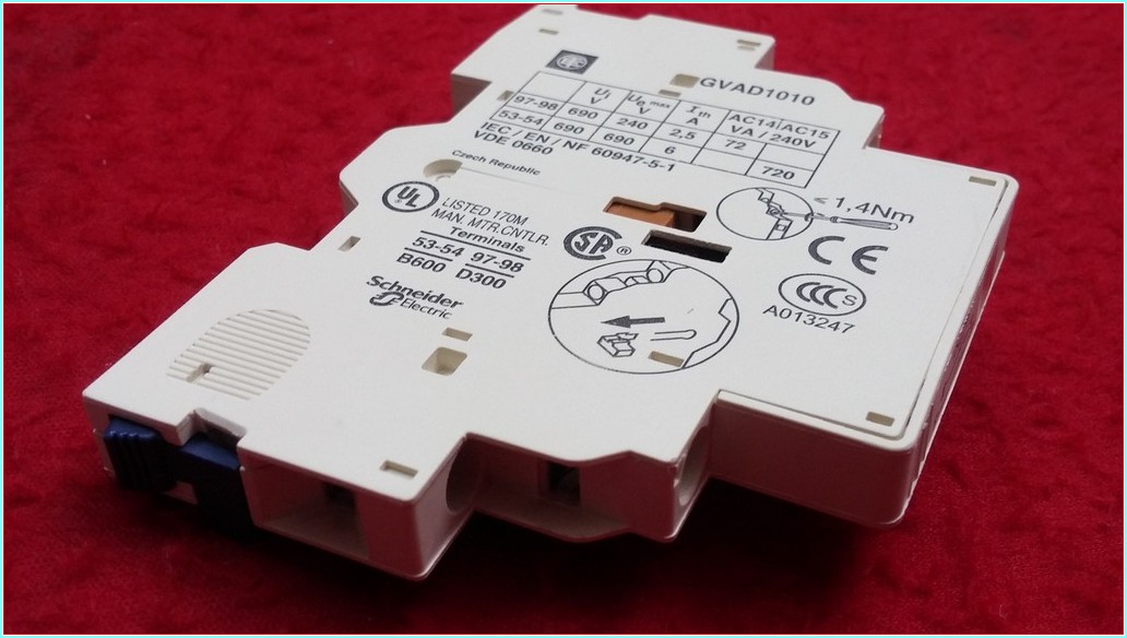 SCHNEİDER GVAD1010 GVAN10 6A MOTOR KORUMA YARDIMCI KONTAĞI