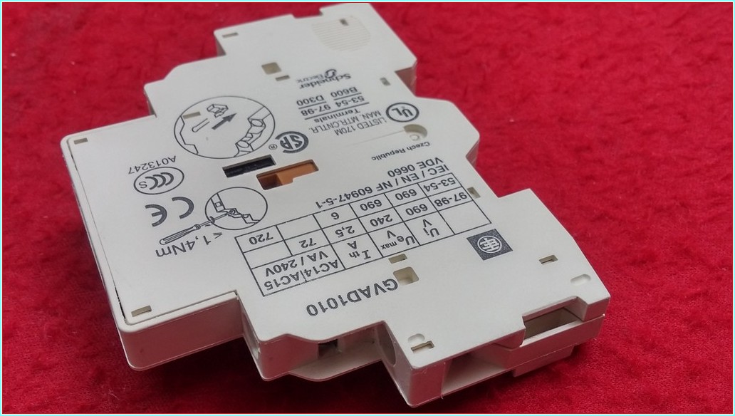 SCHNEİDER GVAD1010 GVAN10 6A MOTOR KORUMA YARDIMCI KONTAĞI