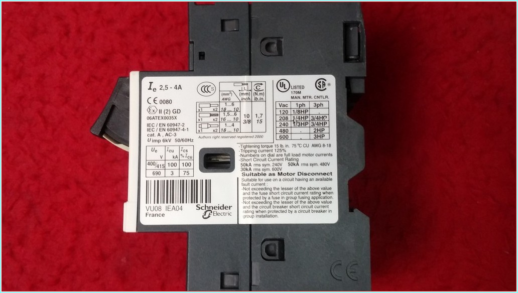 TELEMECANİQUE GV2ME08 2,5-4A MOTOR KORUMA ŞARTEL