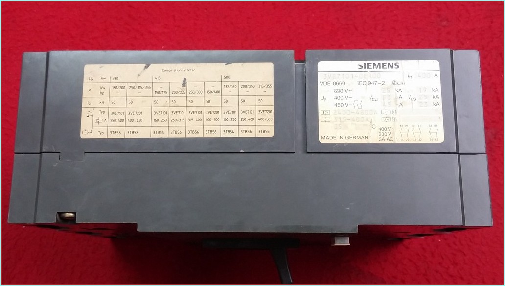 SIEMENS 3VE7101-0ER00 315-400A TMŞ