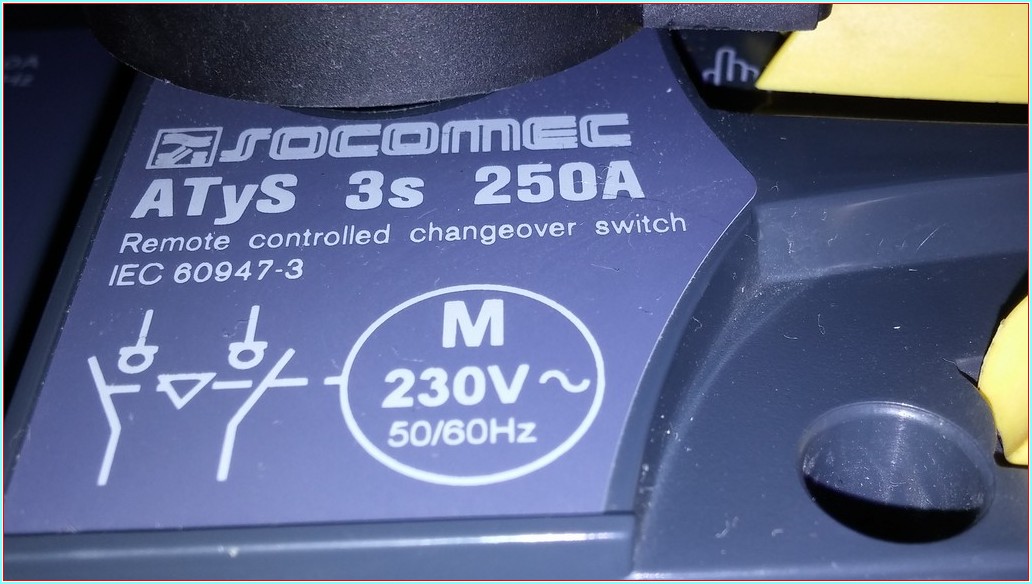 SOCOMEC ATYS 3S 250A 250A MOTORLU TRANSFER