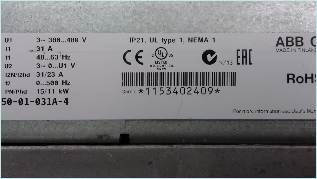 ACS550-01-031A-4 ABB