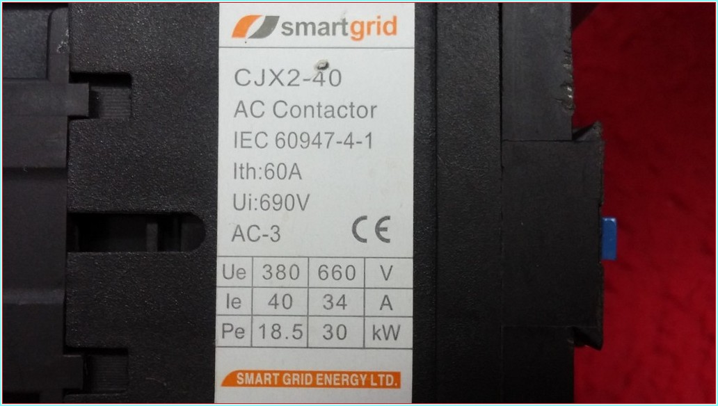 SMARTGRİD CJX2-40 18,5 KW 4 KUTUPLU KONTAKTÖR