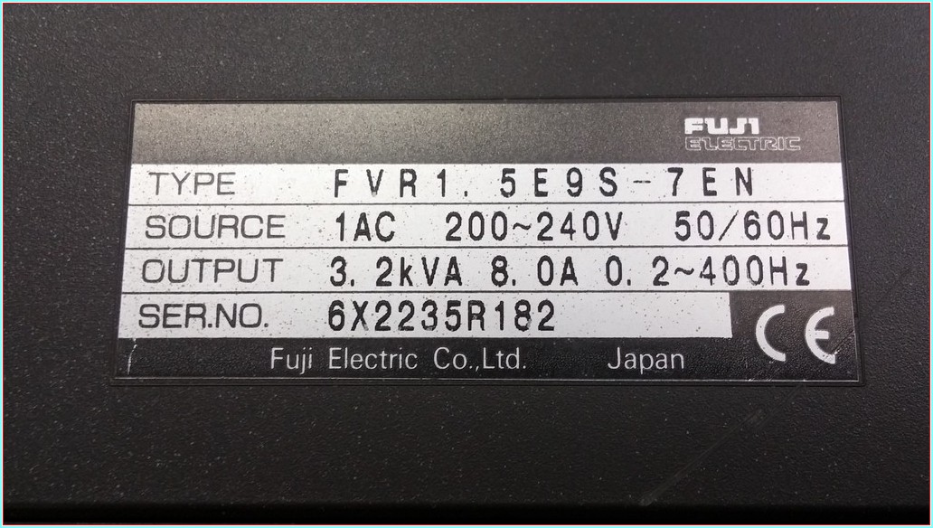 FUJİ FVR1.5E9S-7EN 3,2KVA  İNPUT 1,5KW 380V SÜRÜCÜ