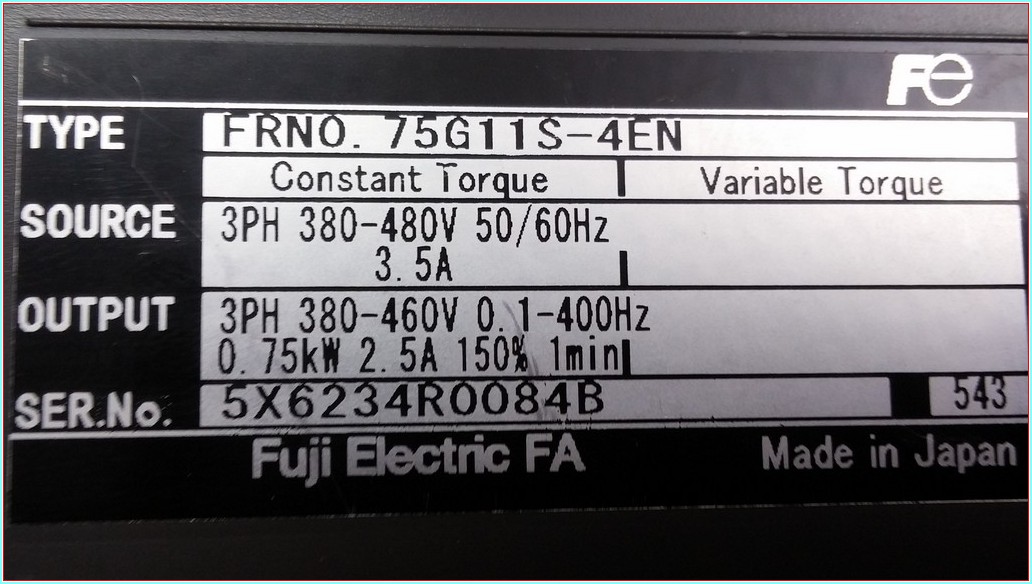 FUJİ FRNO.75G11S-4EN 0,75 KW SÜRÜCÜ