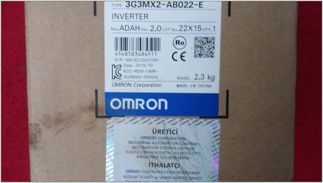 OMRON 3G3MX2-AB022-E 2,2KW SIFIR KUTULU SÜRÜCÜ