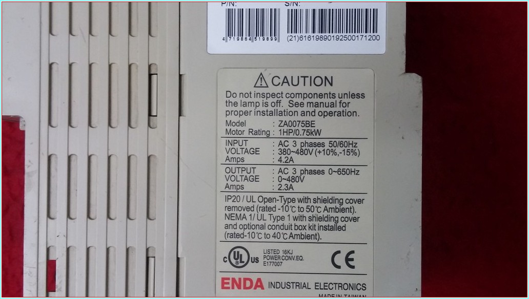ENDA ZA0075BE ZEYBEK 0,75KW 1HP SÜRÜCÜ