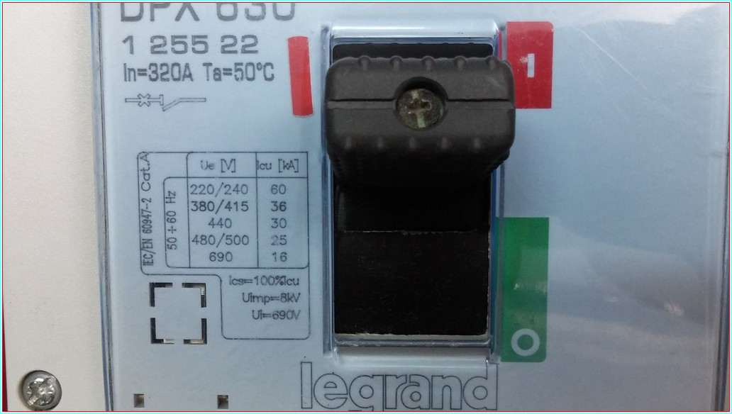 LEGRAND DPX 630 1 255 22 125522 320A TMŞ DEVRE KESİCİ ŞALTER