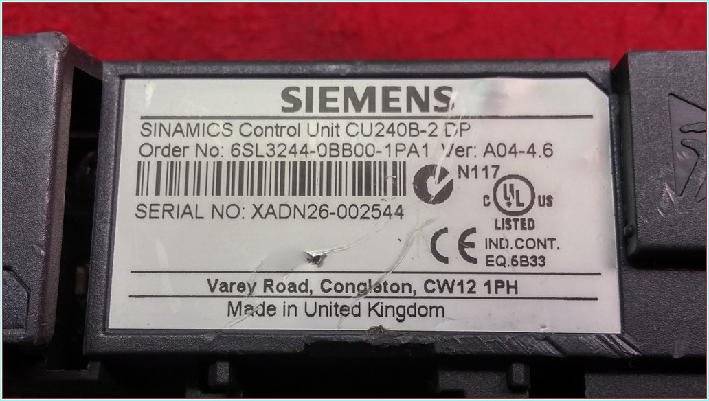 SIEMENS 6SL3244-0BB00-1PA1 SINAMICS CONTROL UNİT CU240B-2DP KONTROL ÜNİTESİ