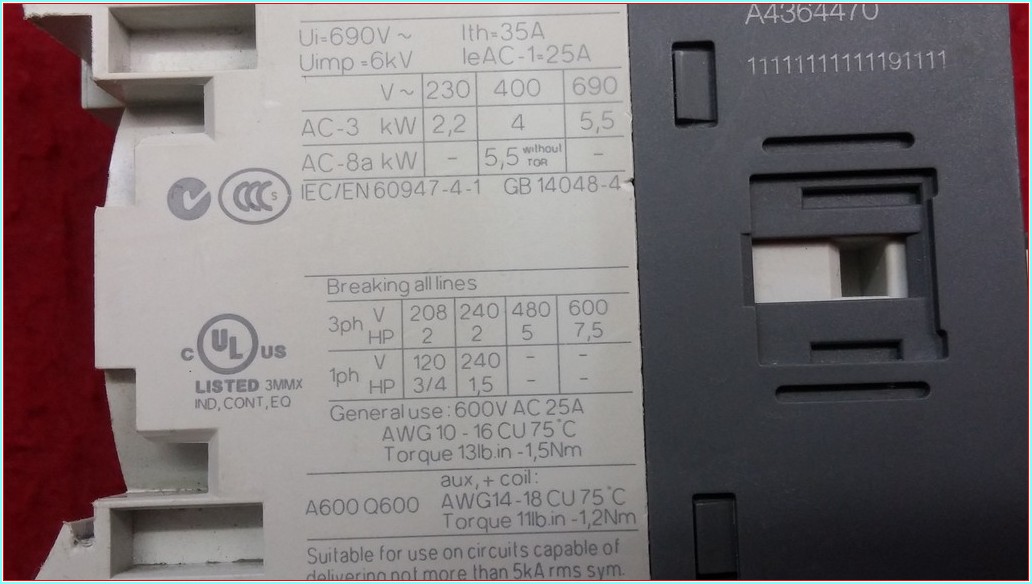 ABB AF09-30-10-11 4KW KONTAKTÖR