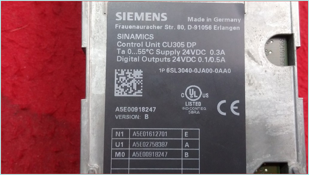 SIEMENS 6SL3040-0JA00-0AA0 SINAMICS CONTROL UNIT KONTROL ÜNİTESİ