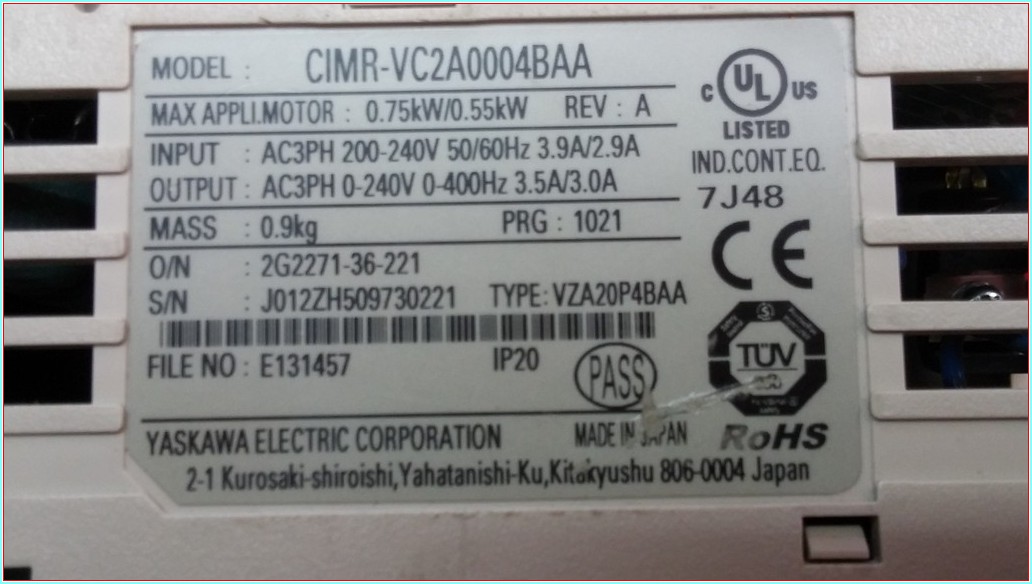 CIMR-VC2A0004BAA YASKAWA