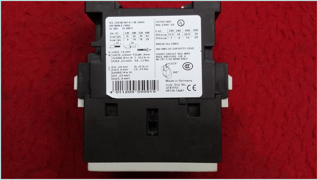 SIEMENS 3RT1627-1A..1 SIRIUS 25A KONTAKTÖR
