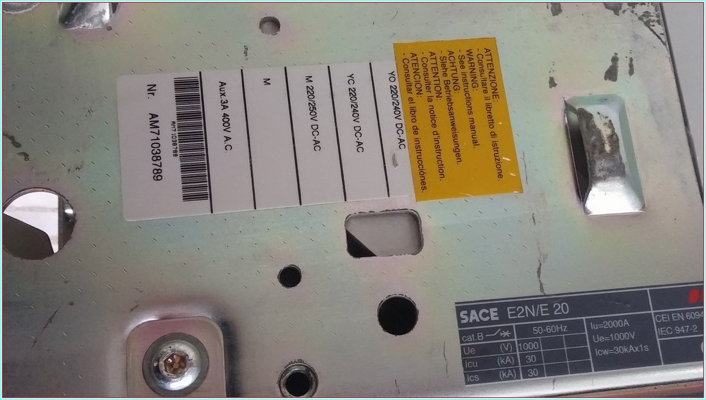 ABB SACE E2N/E 20 2000A MASTERPACT