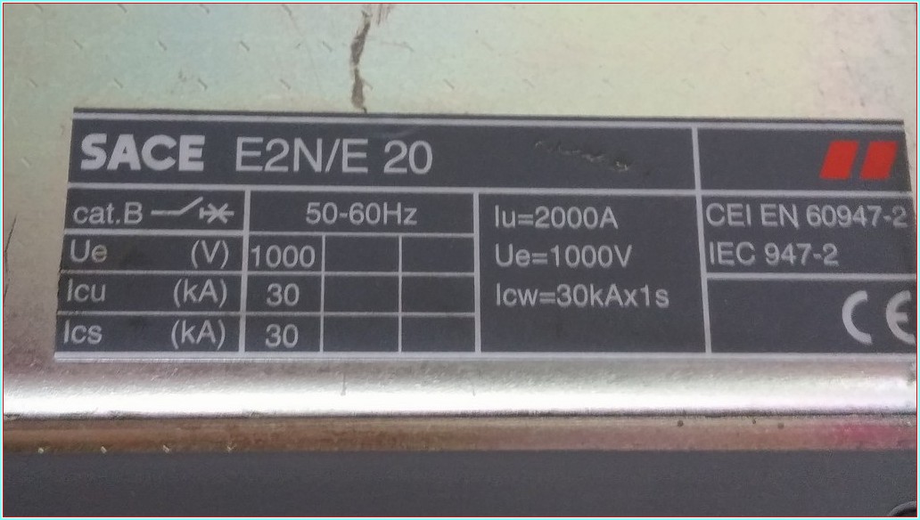 ABB SACE E2N/E 20 2000A MASTERPACT