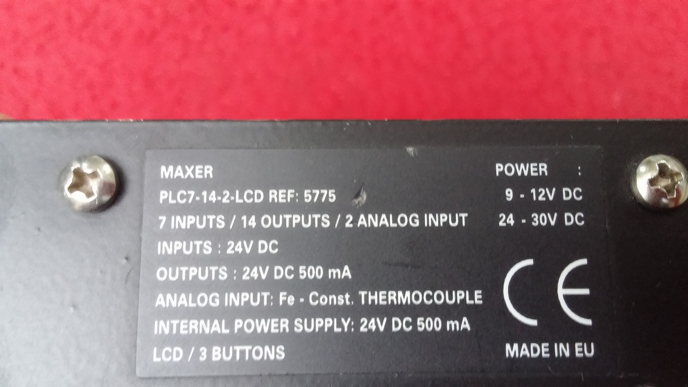MAXER PLC7-14-2-LCD ISI KONTROL PLC 7 GİRİŞ 14 ÇIKIŞ