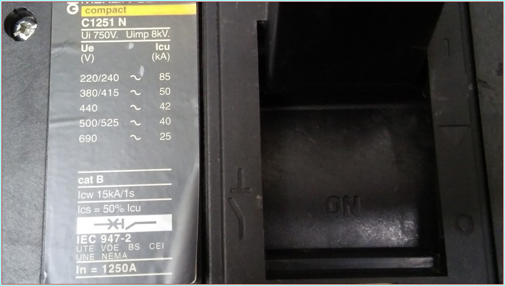 MERLİN GERİN C1251 N C1251N 1250A TMŞ DEVRE KESİCİ ŞALTER