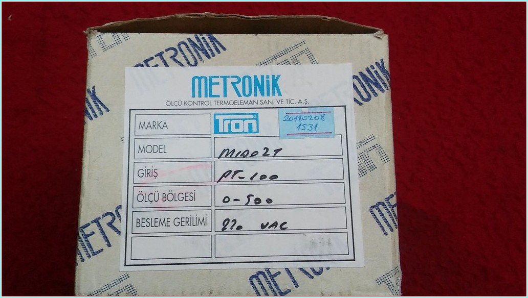 TRON M1D02 0-500 C SIFIR KUTULU ISI KONTROL CİHAZI
