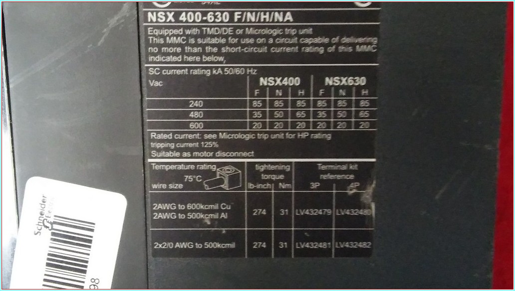 SCHNEİDER LV432676 NSX 400F 400A SIFIR KUTULU TMŞ ŞALTER