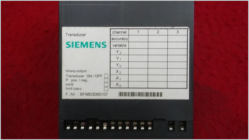 SIEMENS 7KG6000-8AB/KK TRANSDÜSERLER DÖNÜŞTÜRÜCÜ