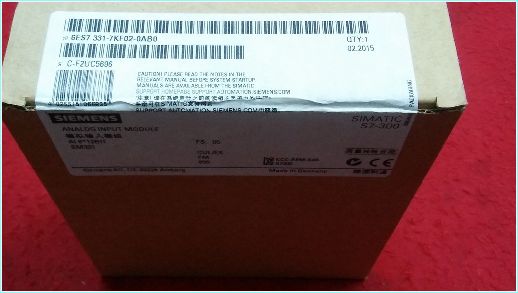 SIEMENS 6ES7 331-7KF02-0AB0 6ES7331-7KF02-0AB0 SIMATIC S7-300 ANALOG INPUT MODULE