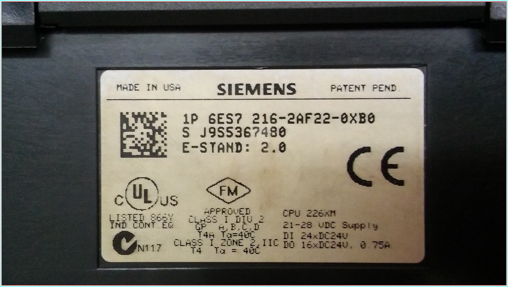 SIEMENS 6ES7 216-2AF22-0XB0 6ES7216-2AF22-0XB0 SIMATIC S7-200 PLC