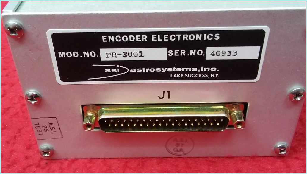 ASİ ASTROSYSTEMS FR-3001 ENCODER ELECTRONICS