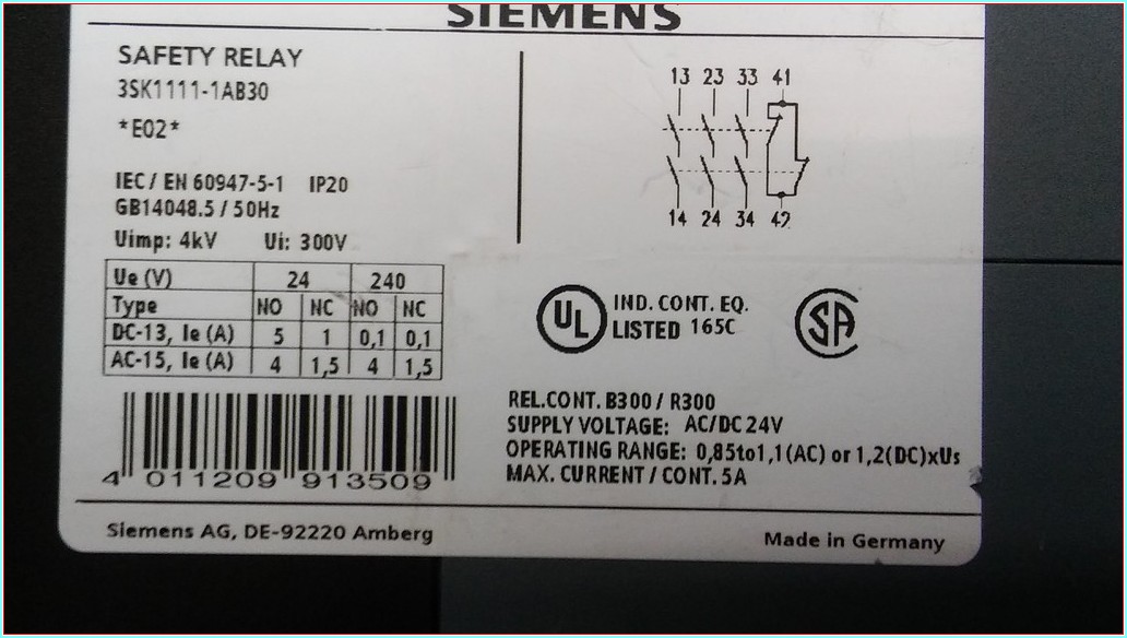 SIEMENS 3SK1111-1AB30 3SK1111 1AB30 3SK11111AB30 SIRIUS EMNİYET RÖLESİ