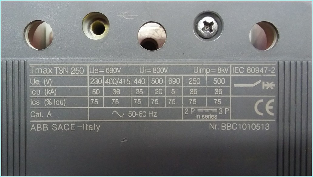 ABB SACE TMAX T3N 250 200A TMŞ