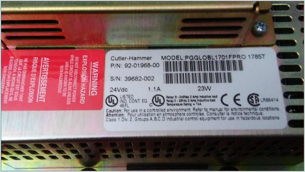 CUTLER HAMMER PGGLOBL1701FPRO 1785T / 1242 AB REMOTE I/O 2 ÜNİTE BİRLİKTE TAKIM SET