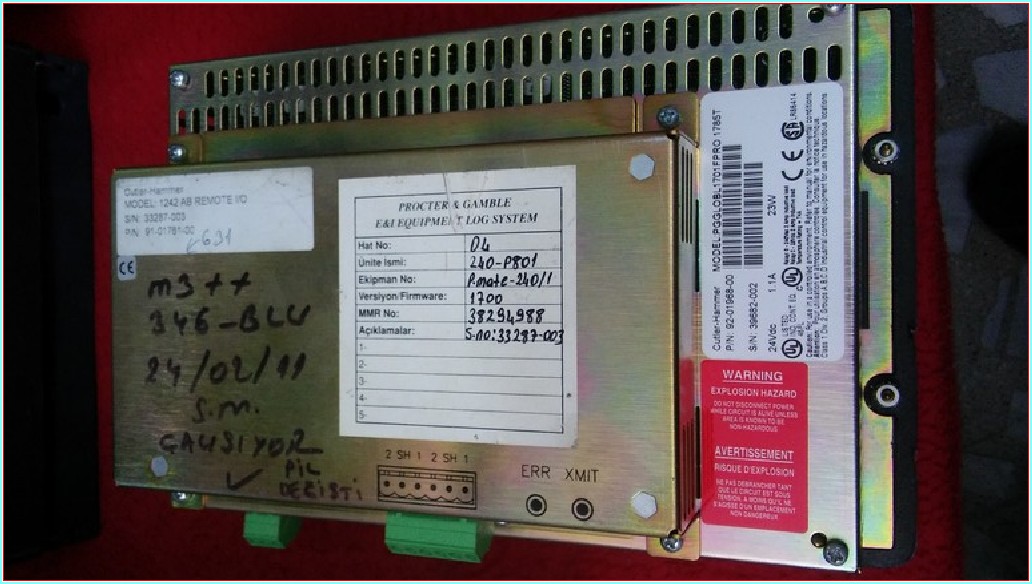 CUTLER HAMMER PGGLOBL1701FPRO 1785T / 1242 AB REMOTE I/O 2 ÜNİTE BİRLİKTE TAKIM SET