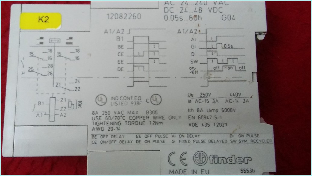 FİNDER 87.02 ZAMAN GECİKME RÖLESİ