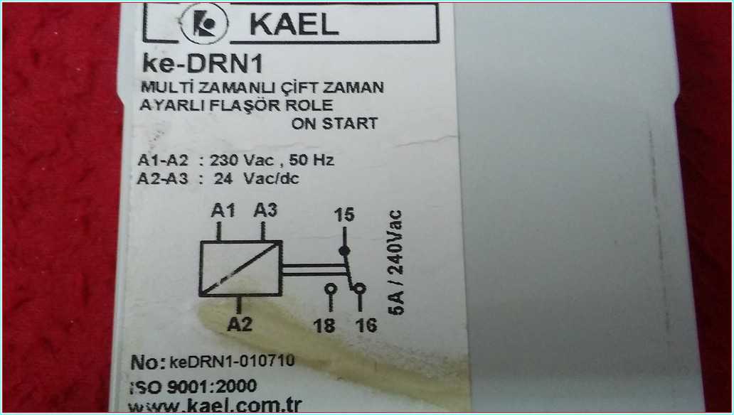 KAEL KE-DRN1 MULTİ FONKSİYONLU ÇİFT AYARLI FLAŞÖR RÖLE
