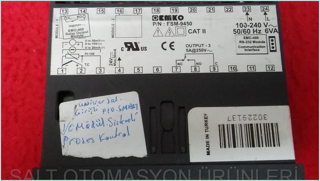 EMKO ESM-9450 UNİVERSAL GİRİŞLİ P10 SMART I-O SİSTEMLİ PROSES KONTROL