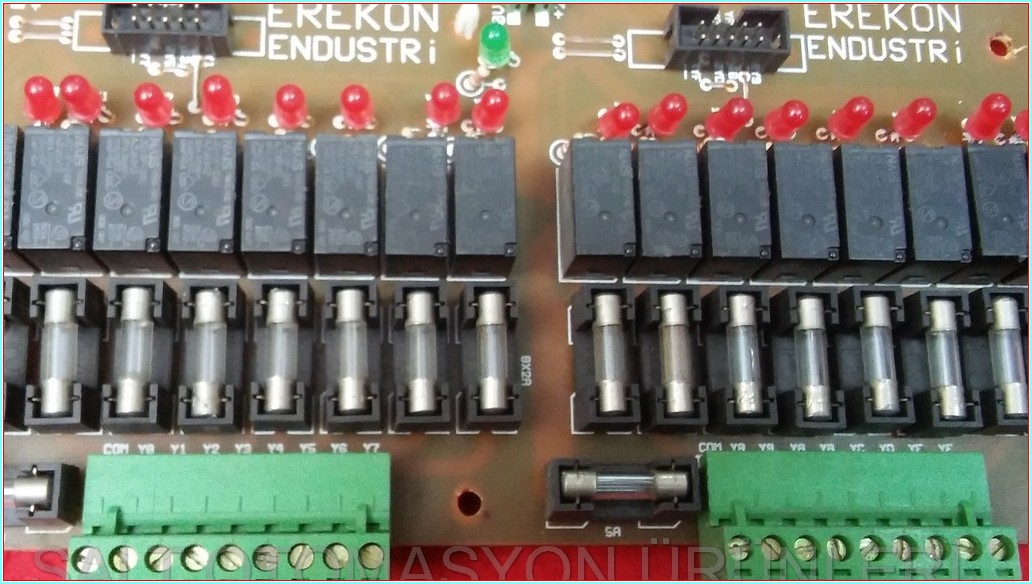 EREKON ENDUSTRİ 16 LI RÖLE KARTI LETLİ VE SİGORTALI 24VDC