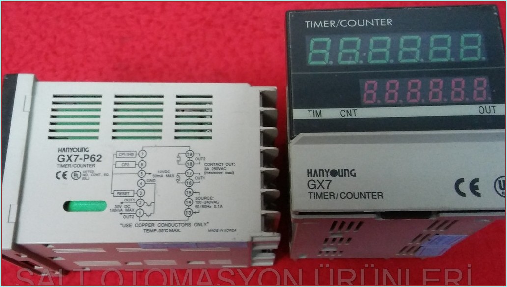 HANYOUNG GX7 GX7-P1 GX7-P61 TIMER COUNTER ZAMAN SAYACI