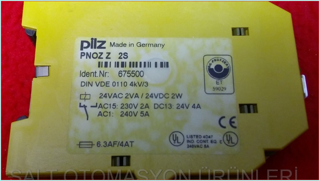 PİLZ PNOZ Z PNOZ Z 2S GÜVENLİK VE EMNİYET RÖLESİ