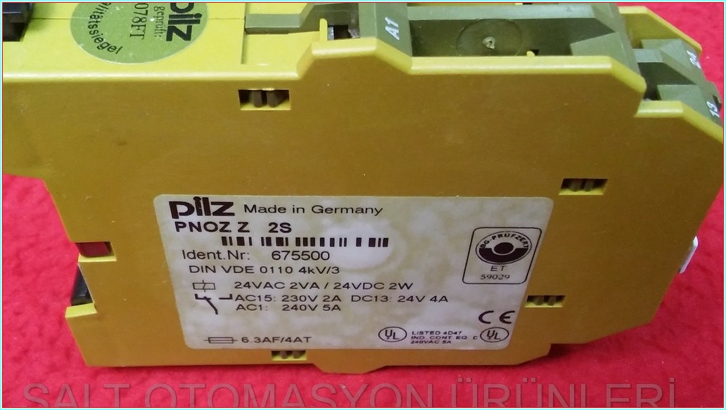 PİLZ PNOZ Z PNOZ Z 2S GÜVENLİK VE EMNİYET RÖLESİ